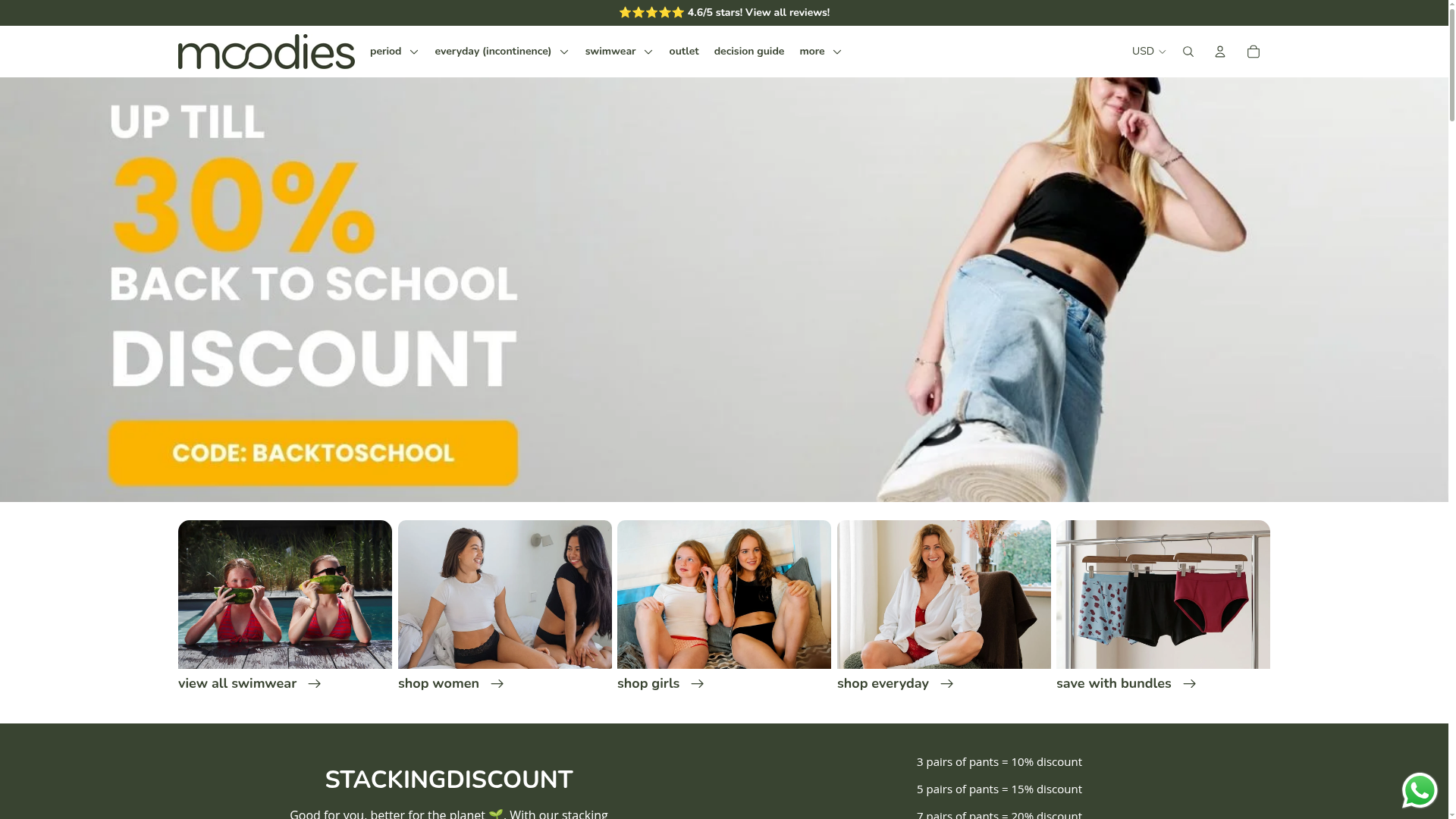 Screenshot van moodiesundies.com