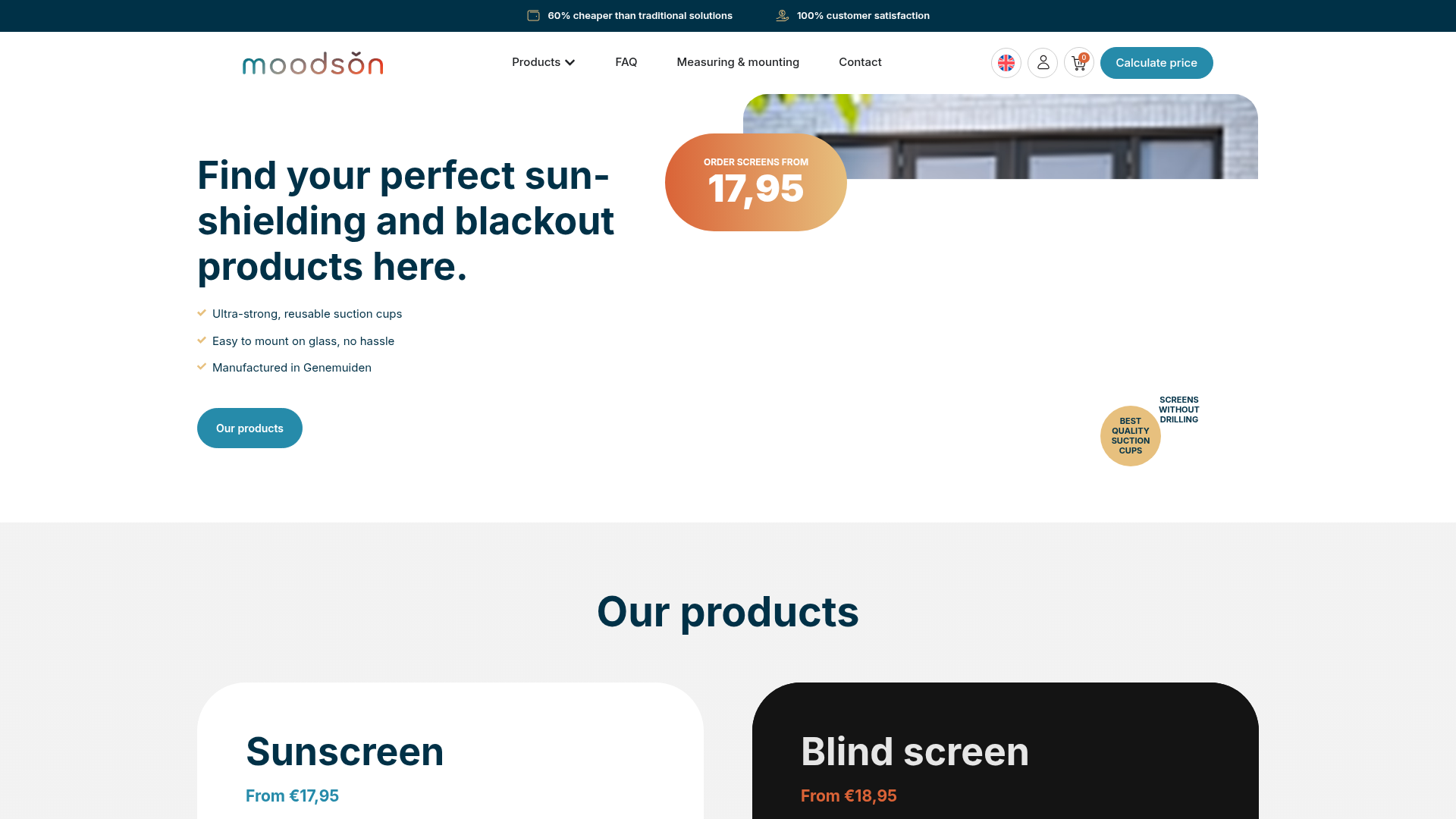 Screenshot van moodson.com