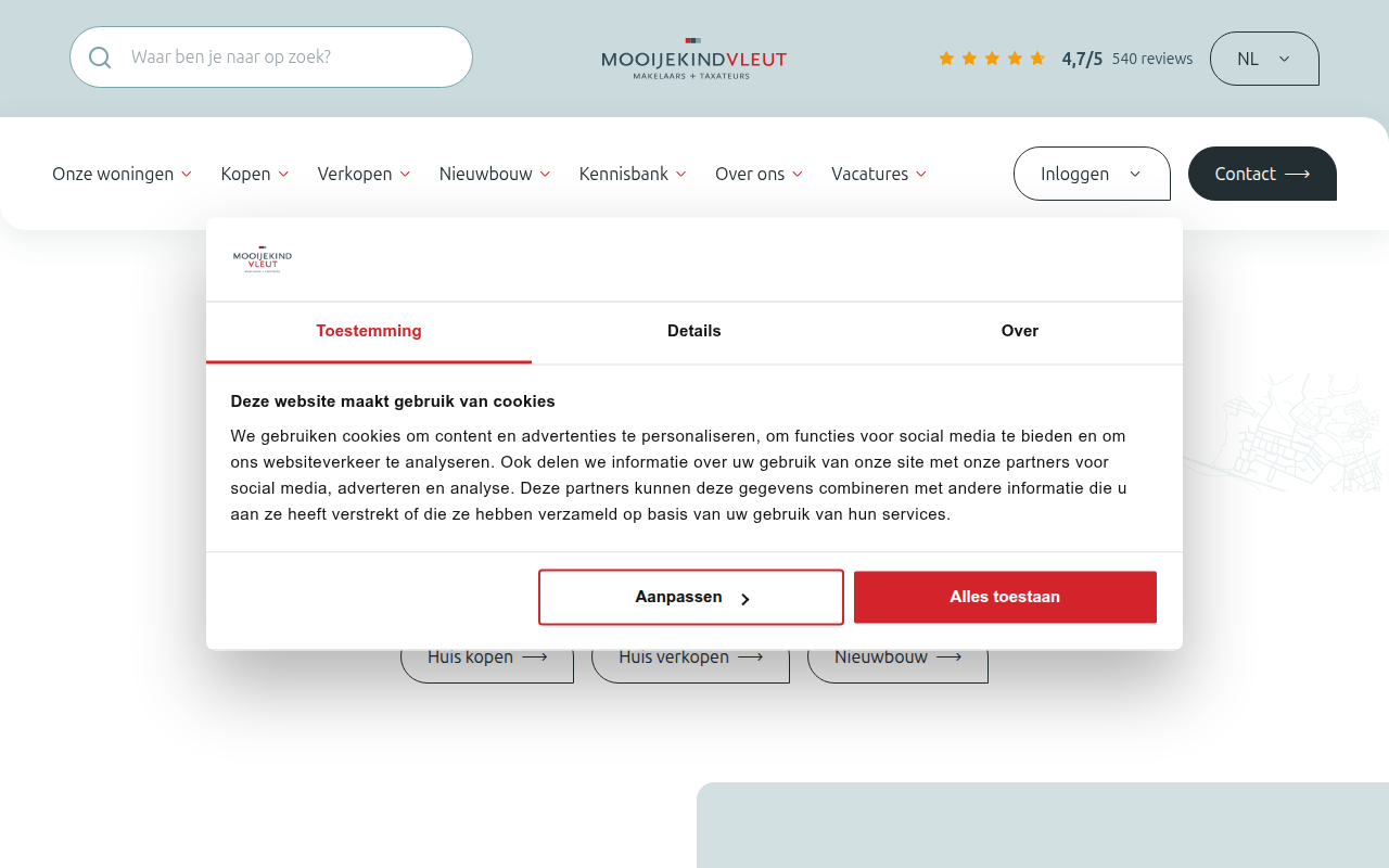 Screenshot van mooijekindvleut.nl