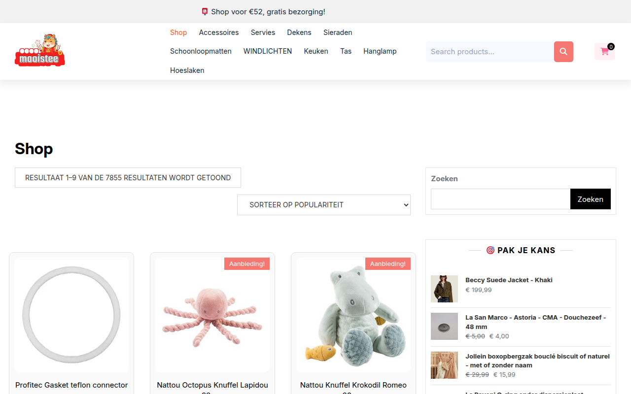 Screenshot van mooistee.com