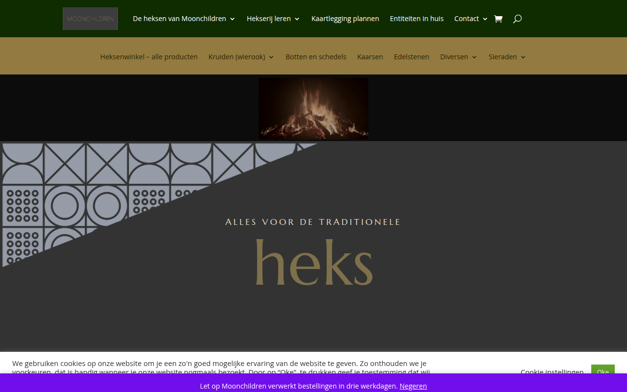 Screenshot van moonchildren.nl