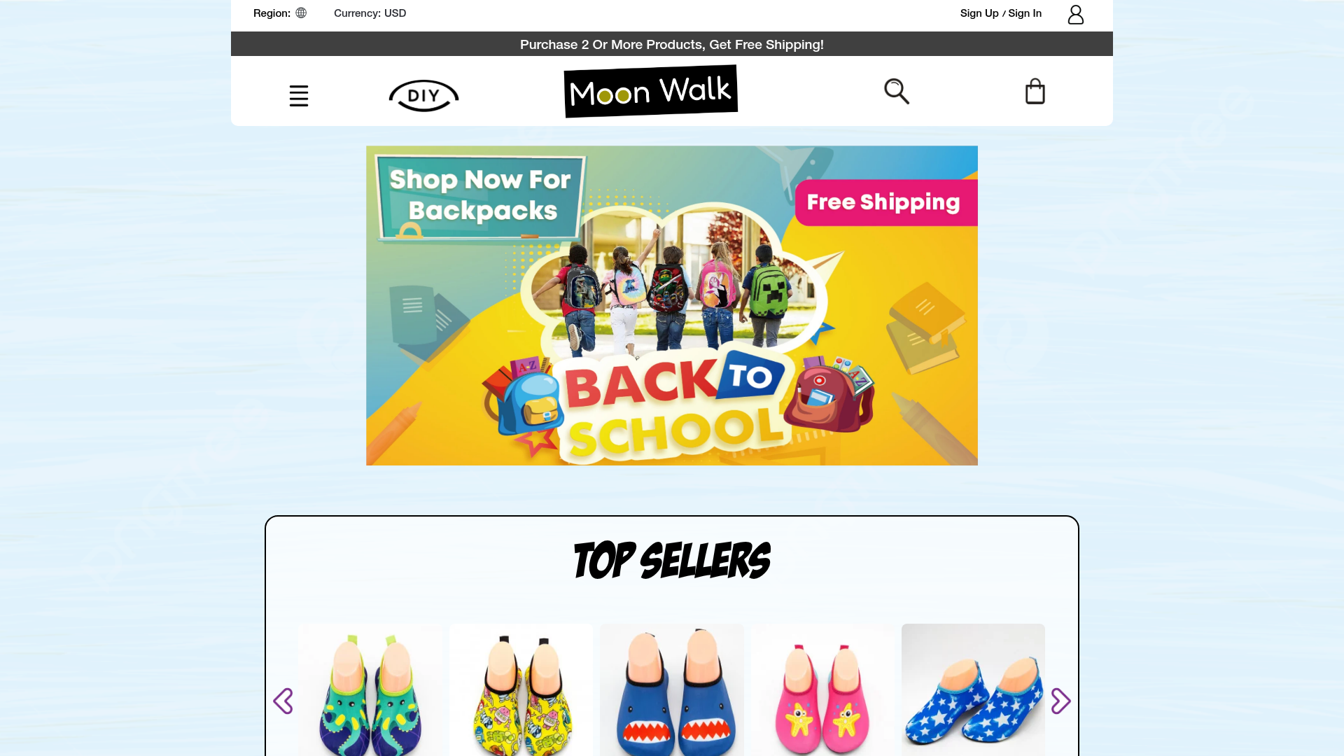 Screenshot van moonwalkbaby.com