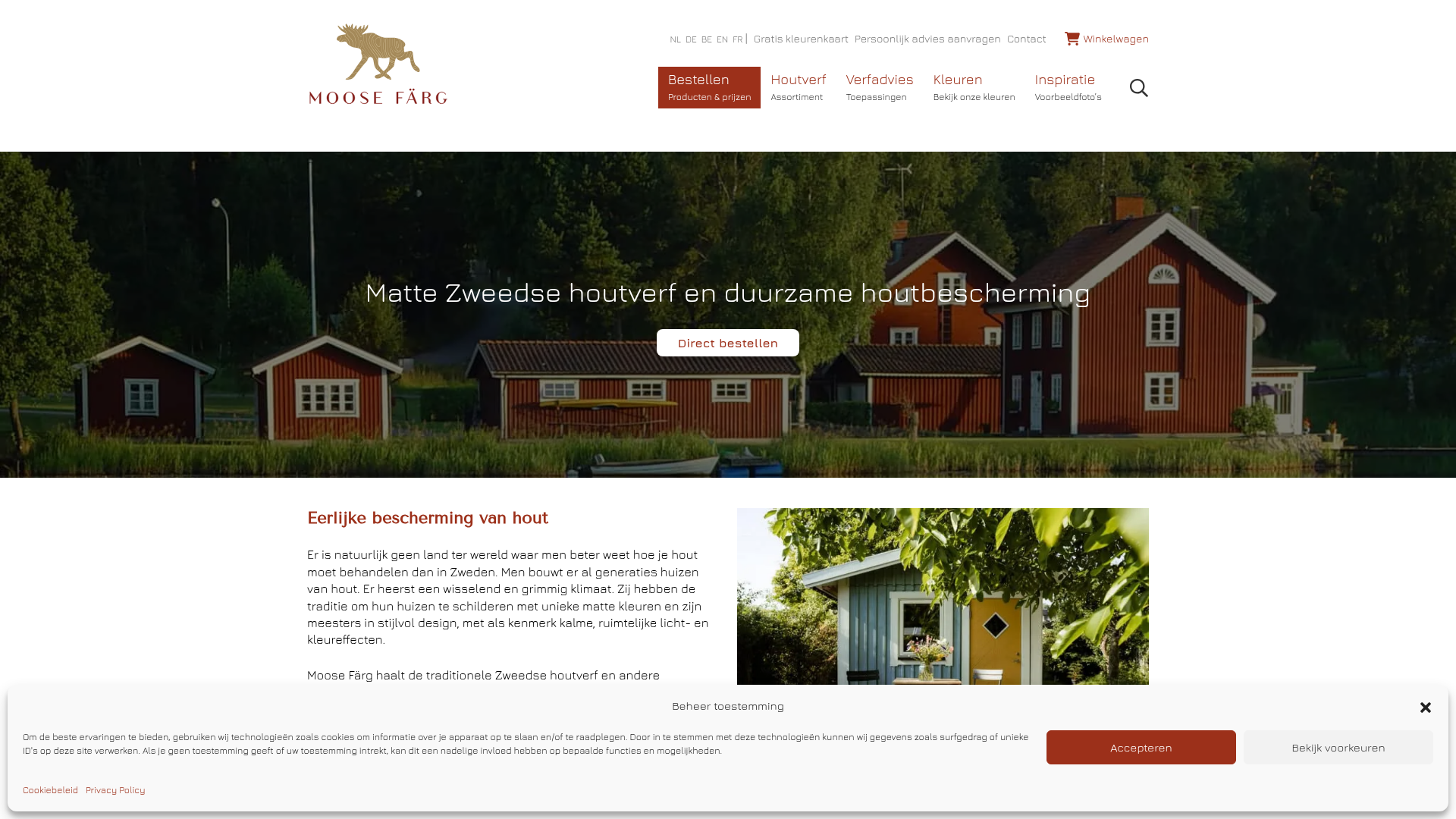 Screenshot van moosefarg.nl
