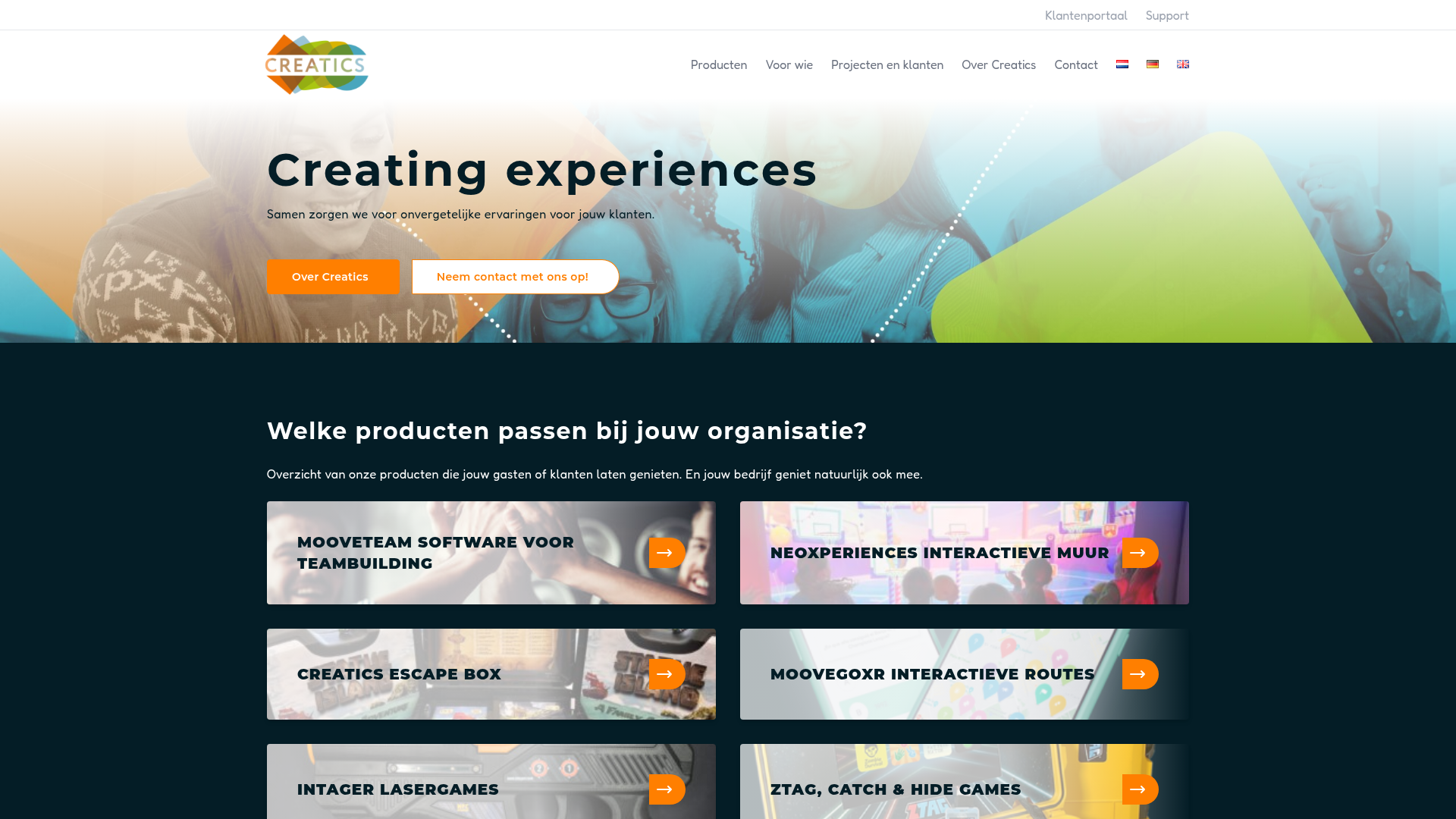 Screenshot van mooveteam.nl