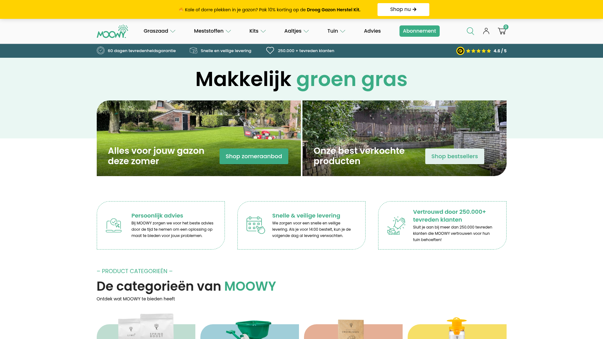 Screenshot van moowy.be