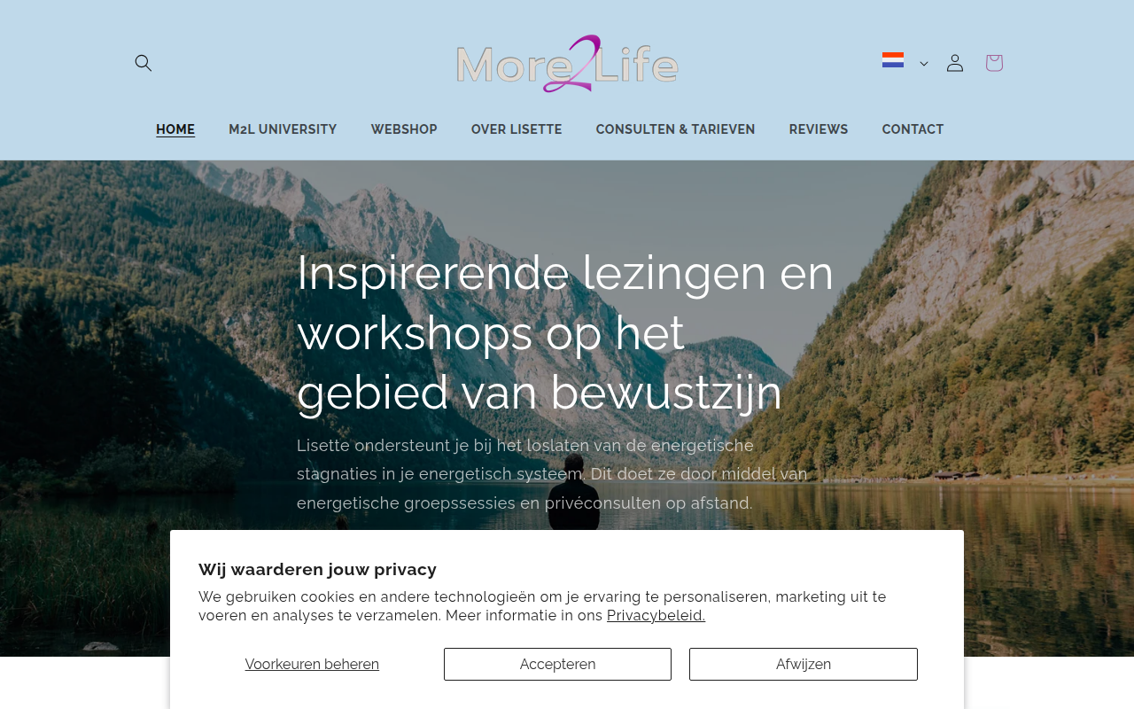 Screenshot van more2life.nl