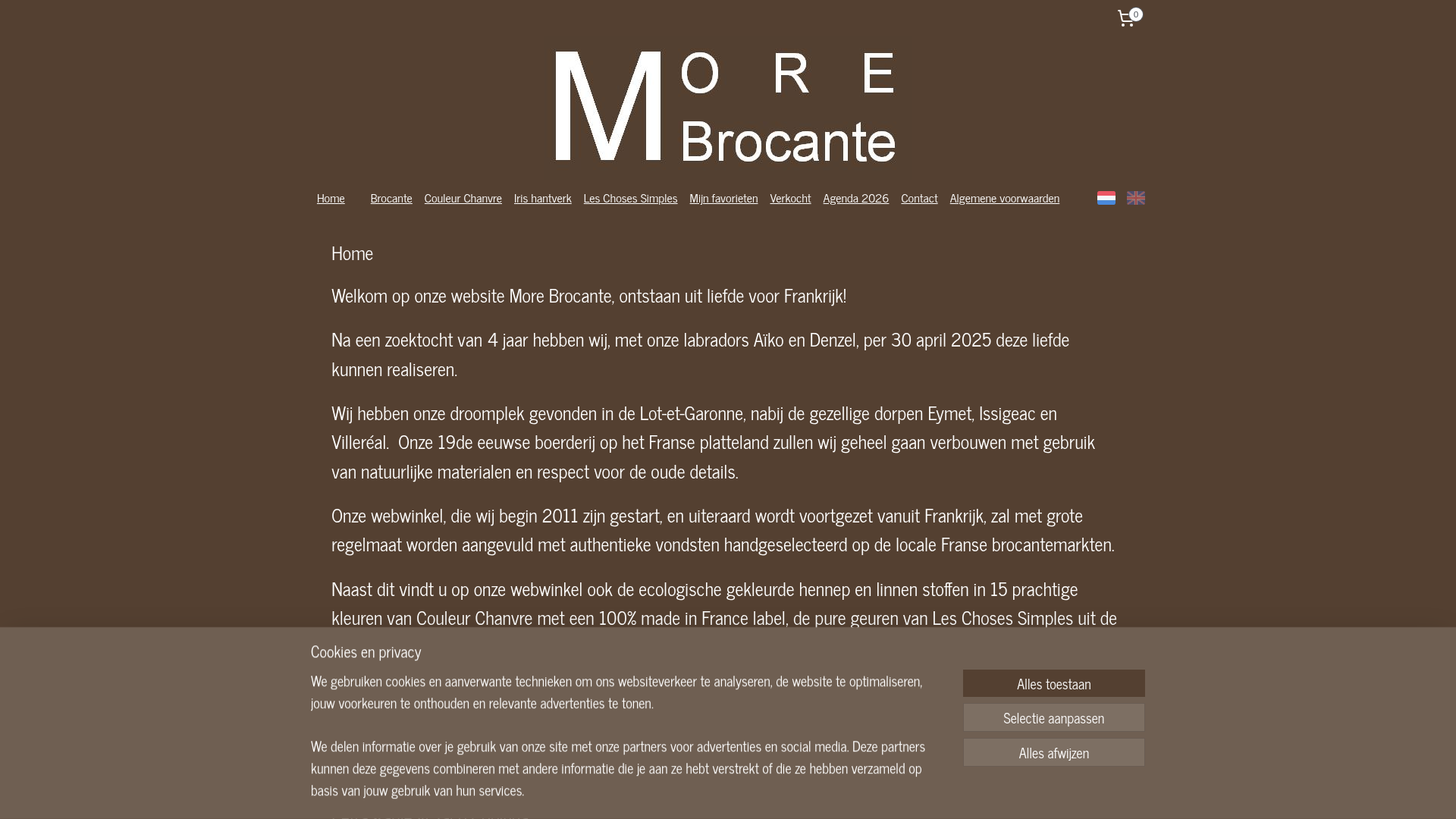 Screenshot van morebrocante.nl