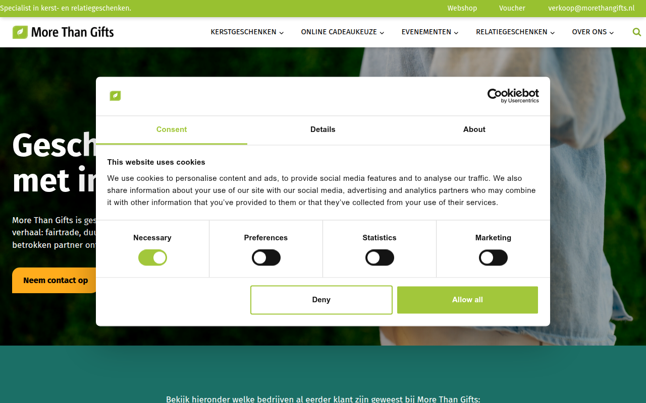 Screenshot van morethangifts.nl