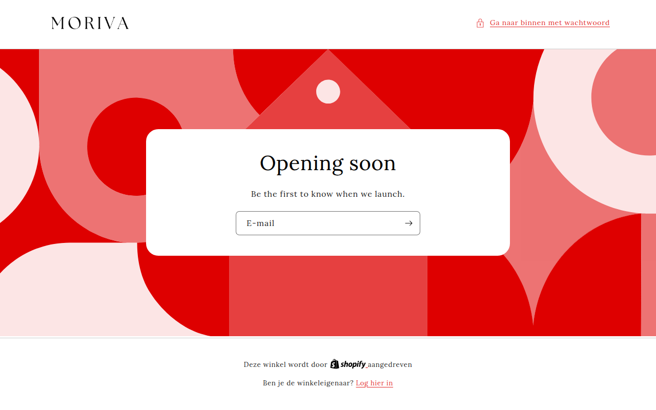 Screenshot van moriva.nl