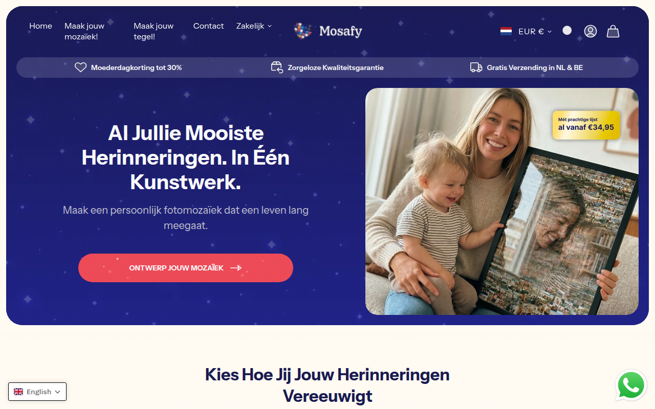 Screenshot van mosafy.com