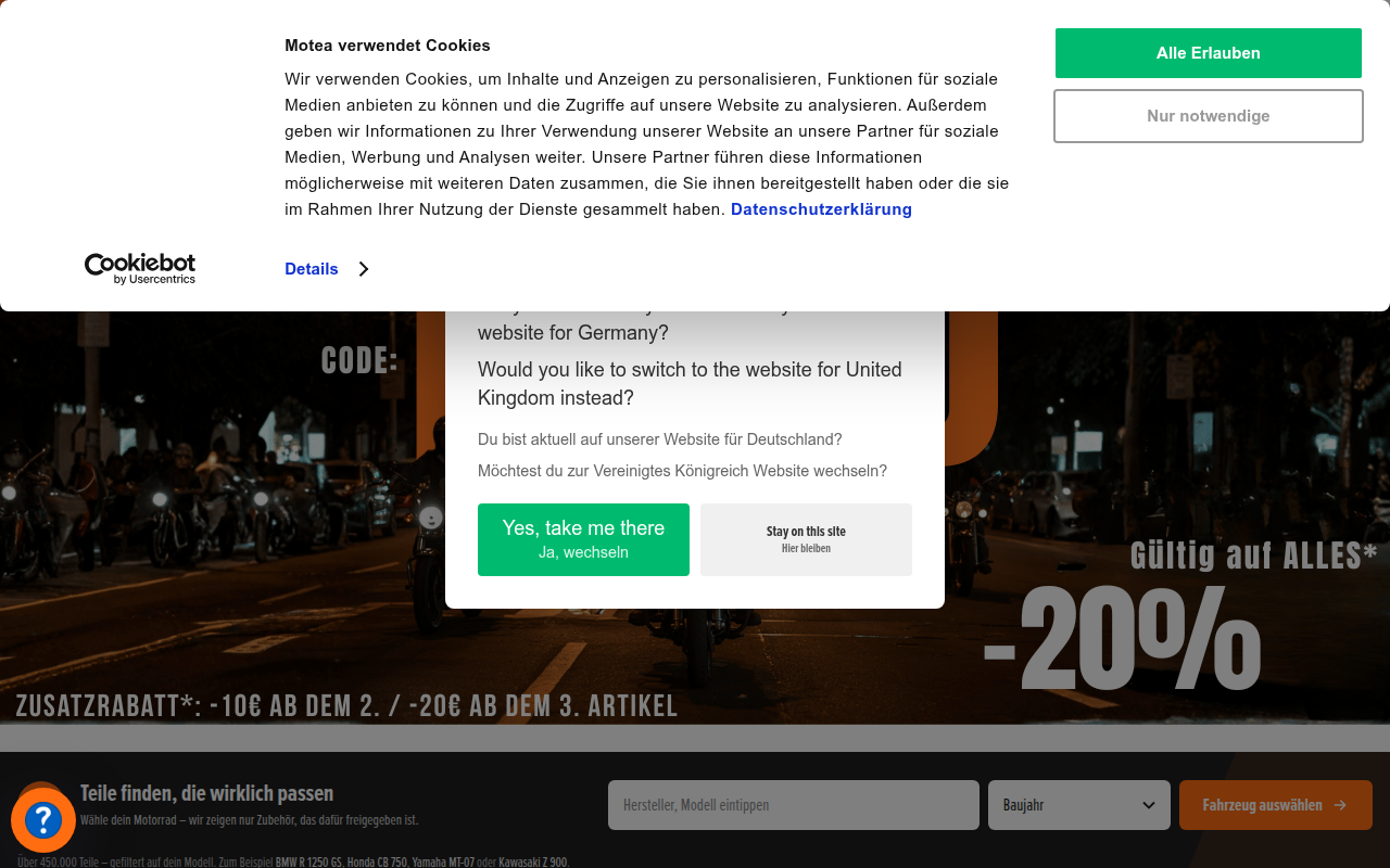 Screenshot van motea.com