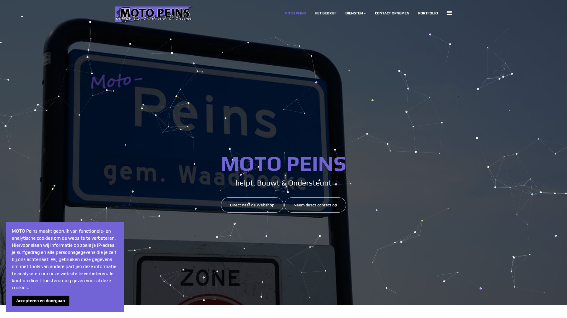 Screenshot van motopeins.nl