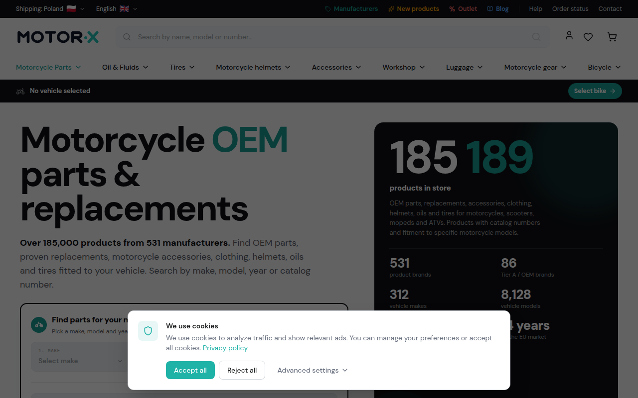 Screenshot van motor-x.com