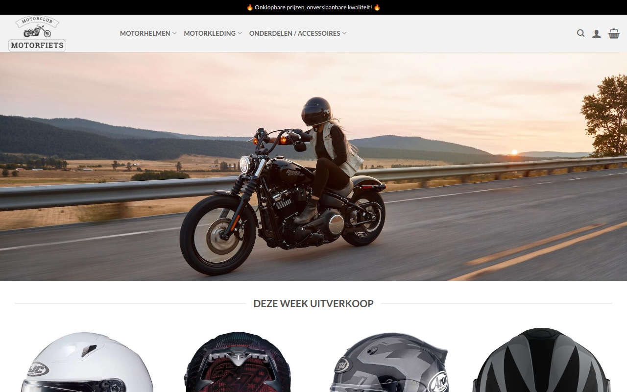 Screenshot van motorfietsuitverkoop.com