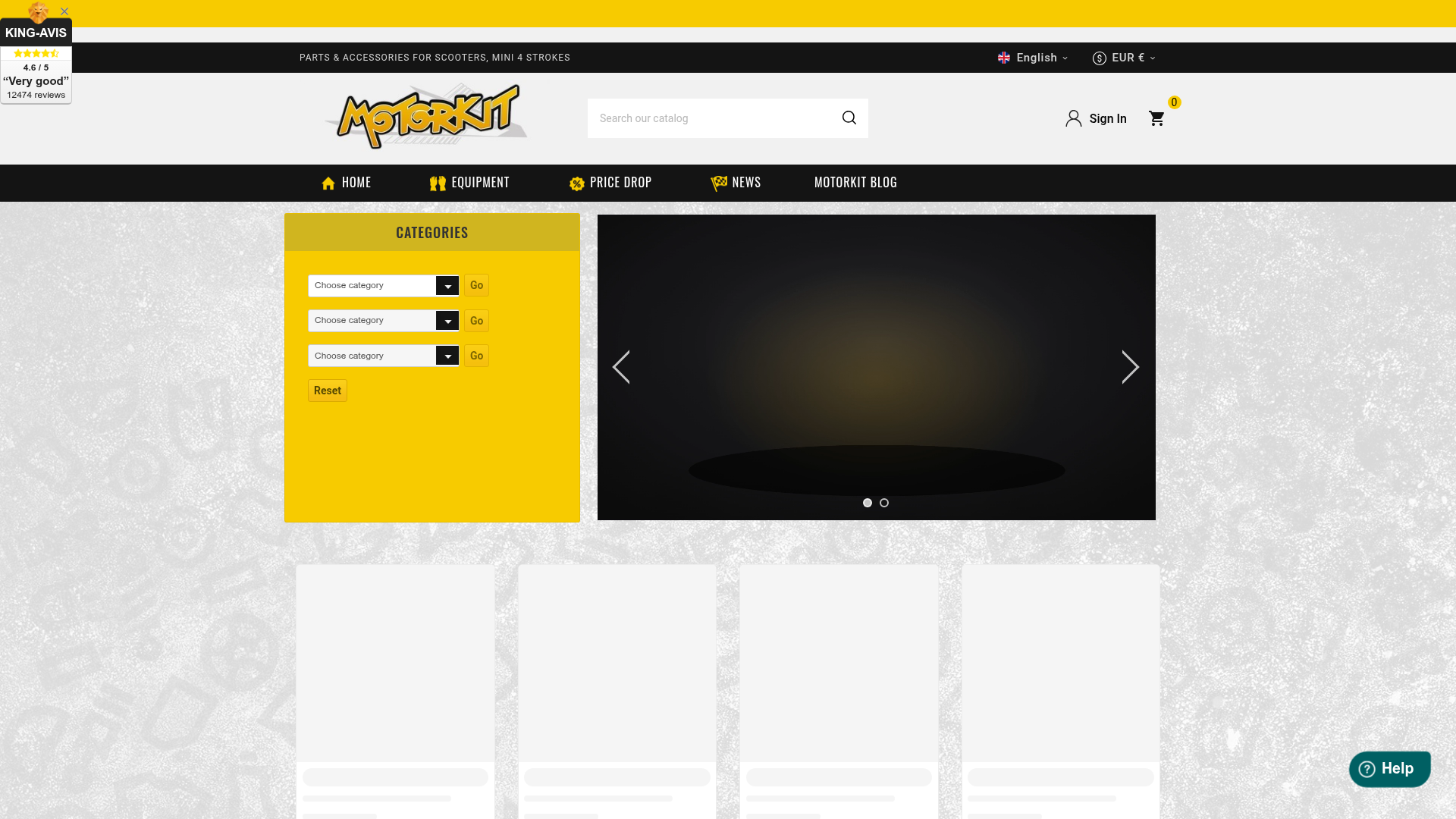 Screenshot van motorkit.com