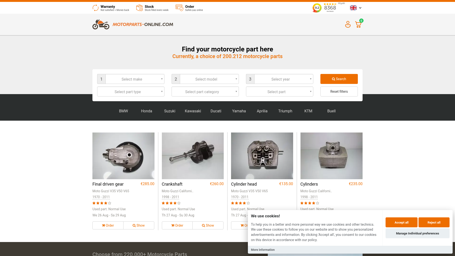 Screenshot van motorparts-online.com