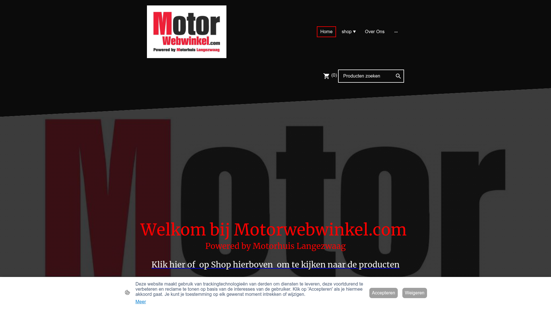 Screenshot van motorwebwinkel.com