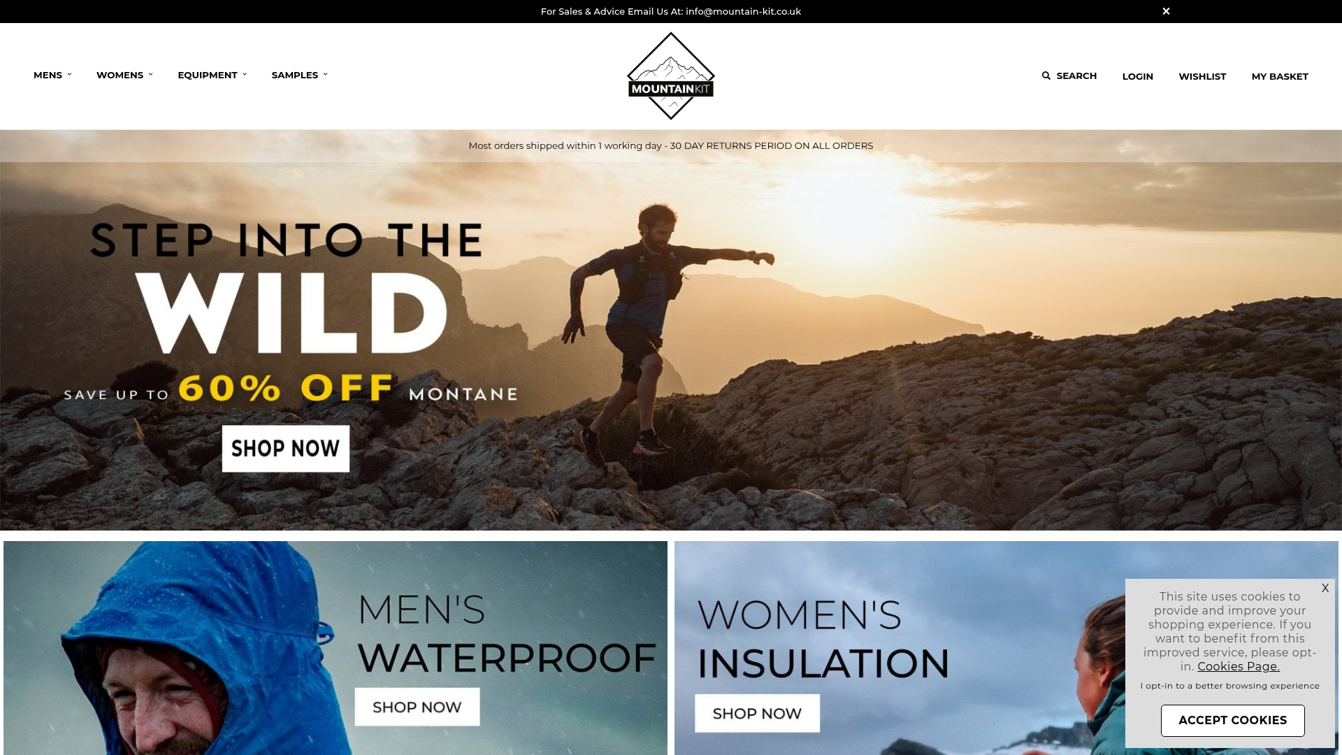 Screenshot van mountain-kit.co.uk