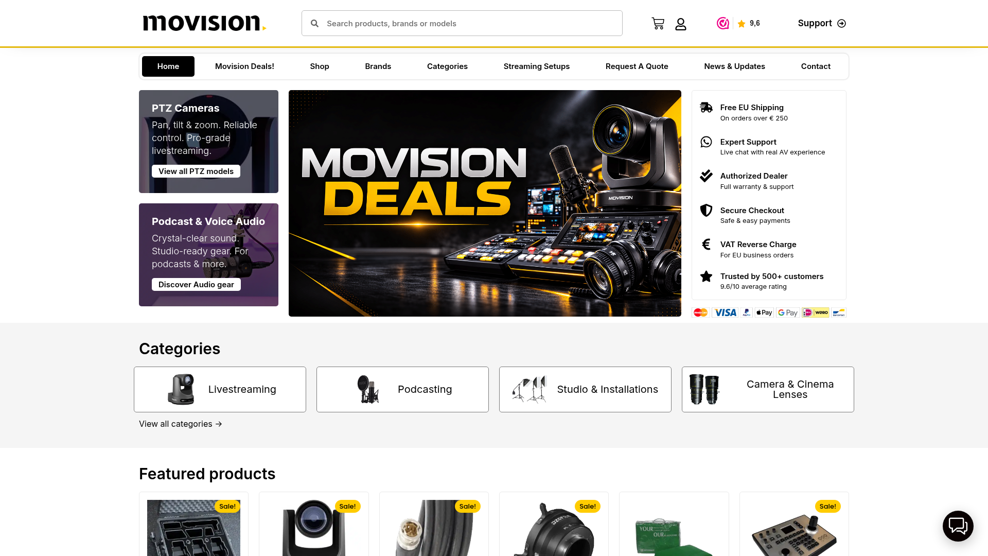 Screenshot van movisionpro.com