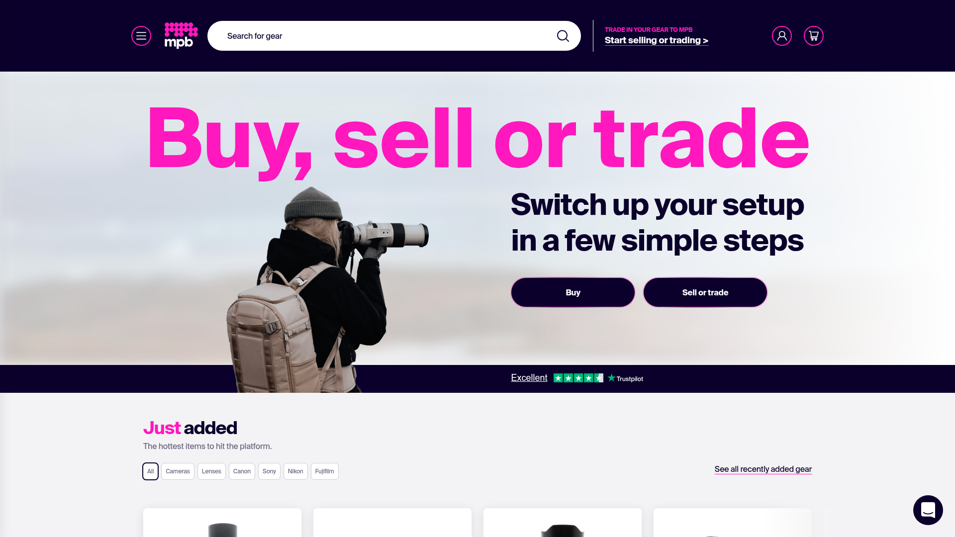 Screenshot van mpb.com
