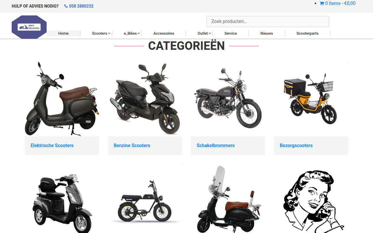 Screenshot van mpi-mobility.nl