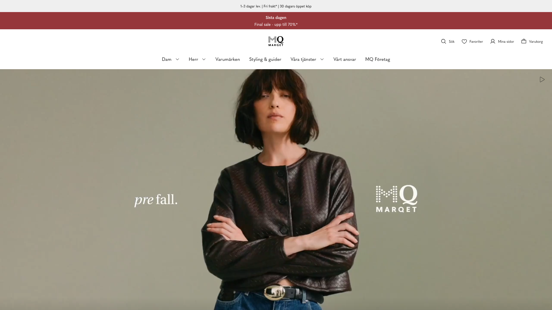 Screenshot van mq.se