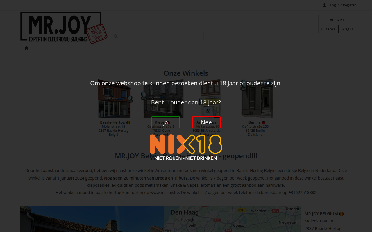 Screenshot van mr-joy.nl