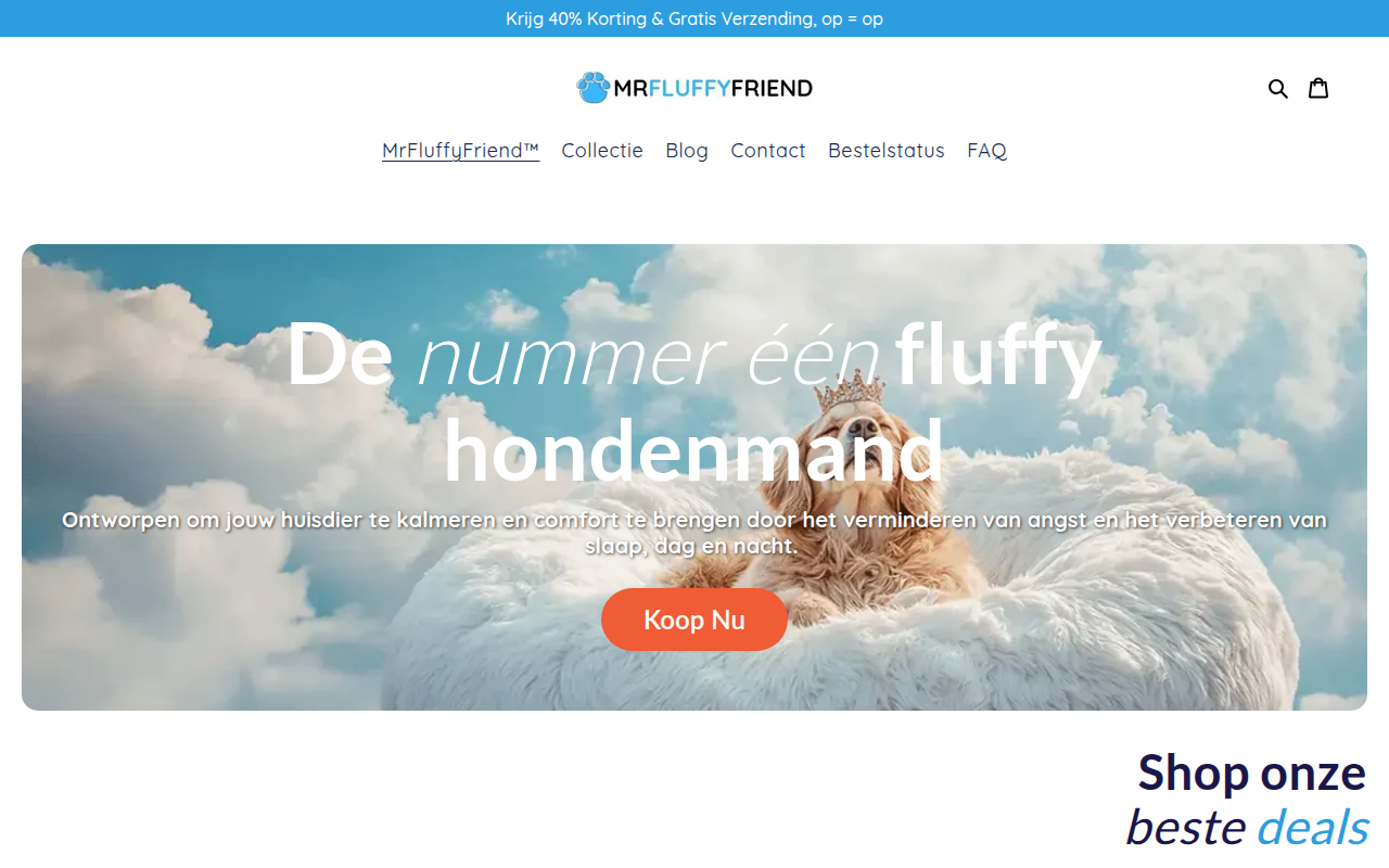 Screenshot van mrfluffyfriend.nl