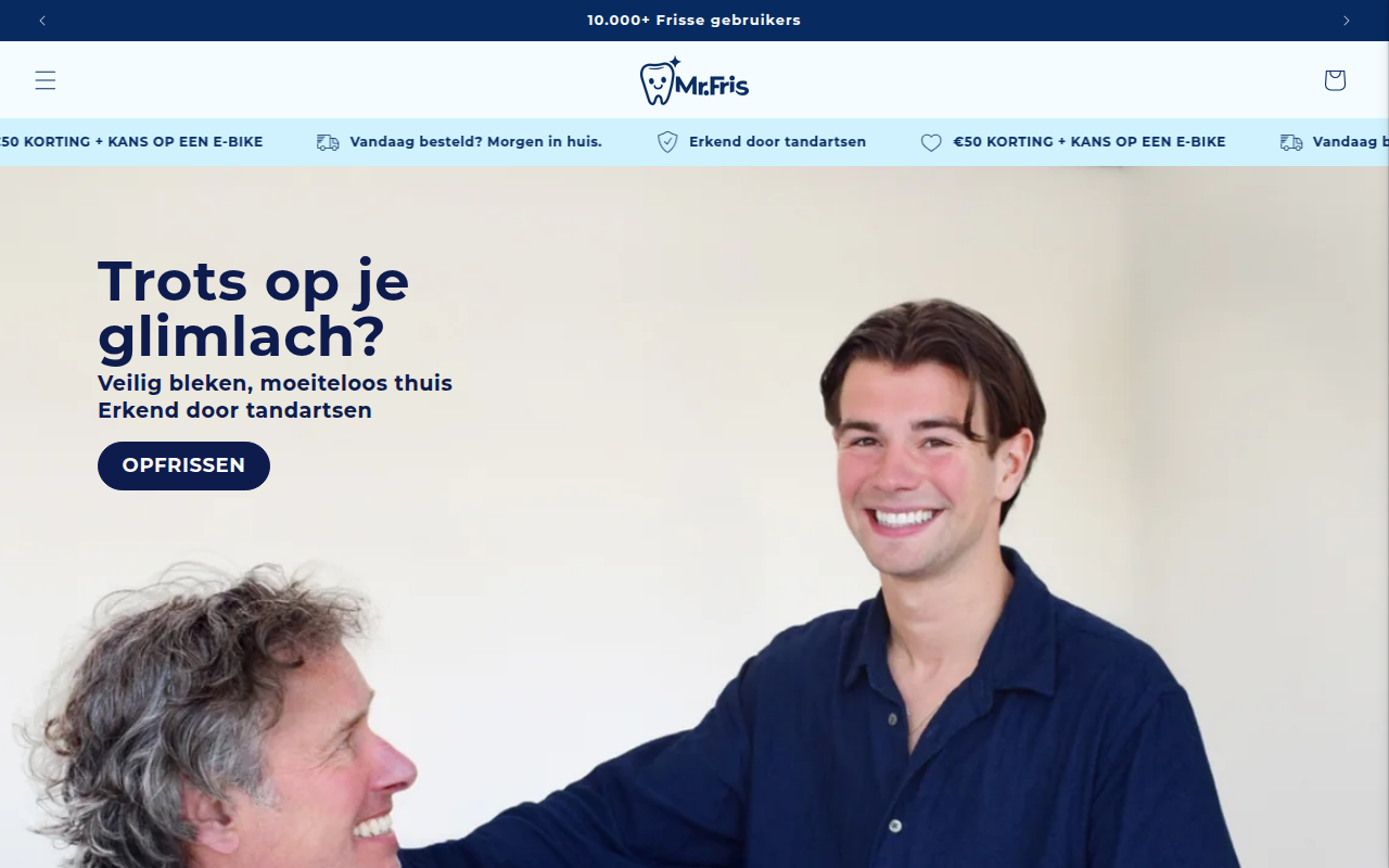 Screenshot van mrfris.com