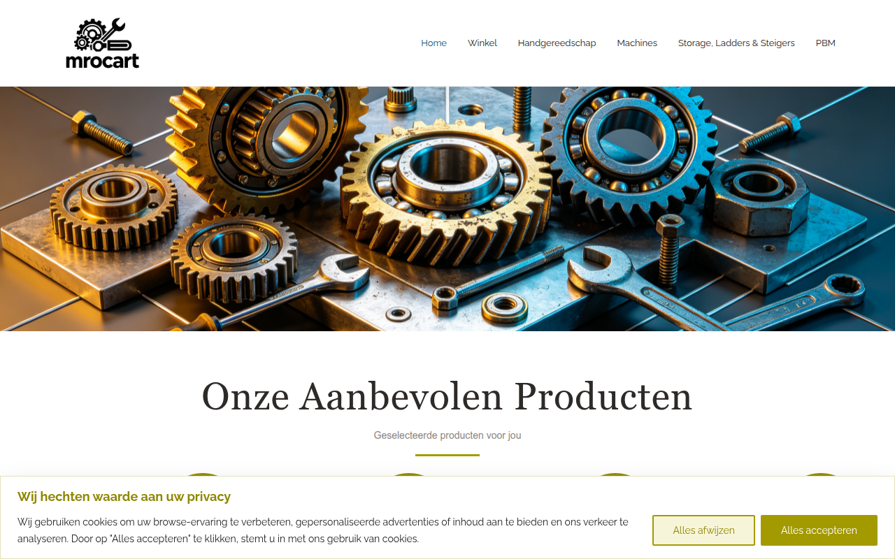 Screenshot van mrocart.com