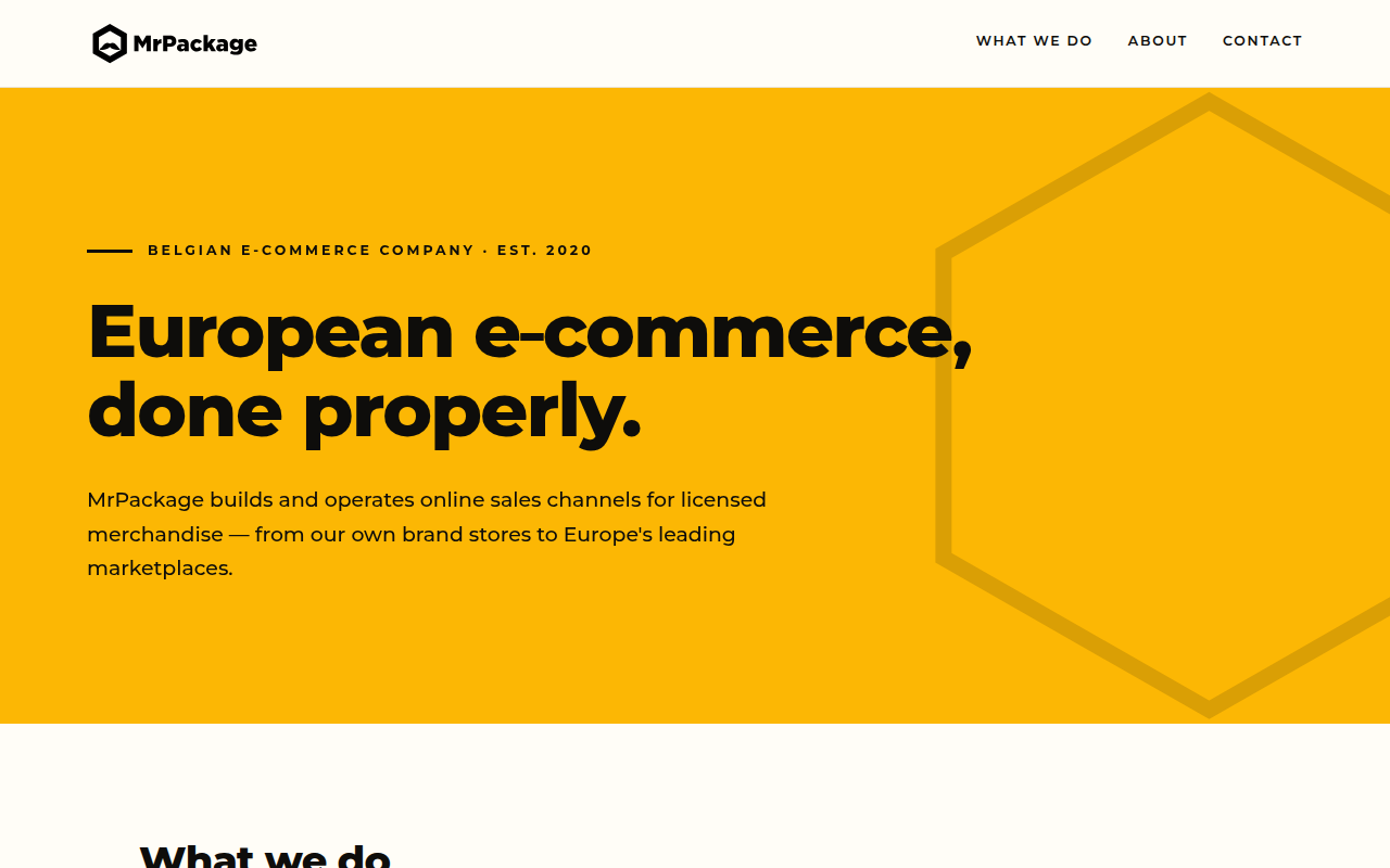 Screenshot van mrpackage.com