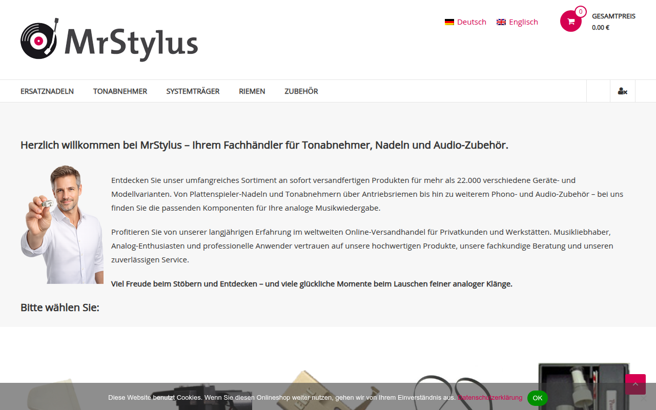 Screenshot van mrstylus.com