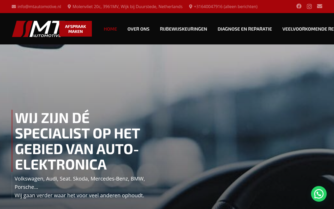 Screenshot van mtautomotive.nl