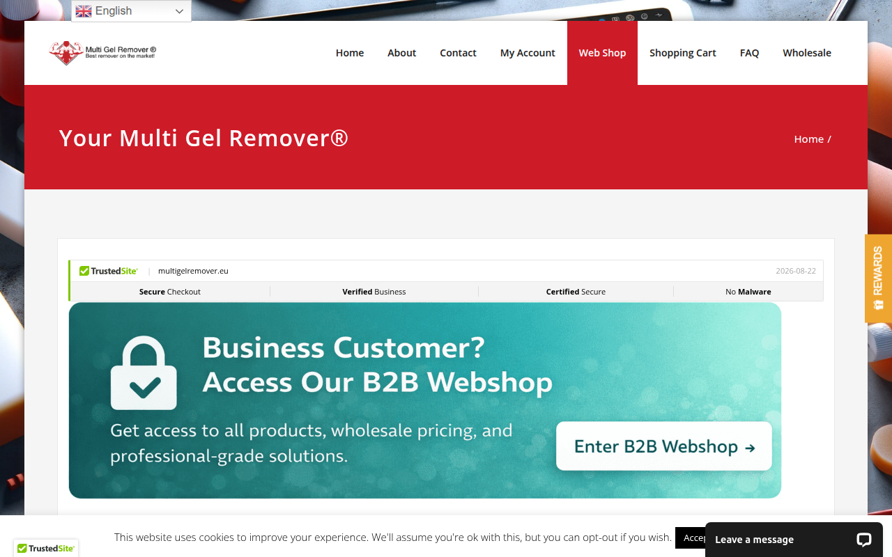 Screenshot van multigelremover.eu