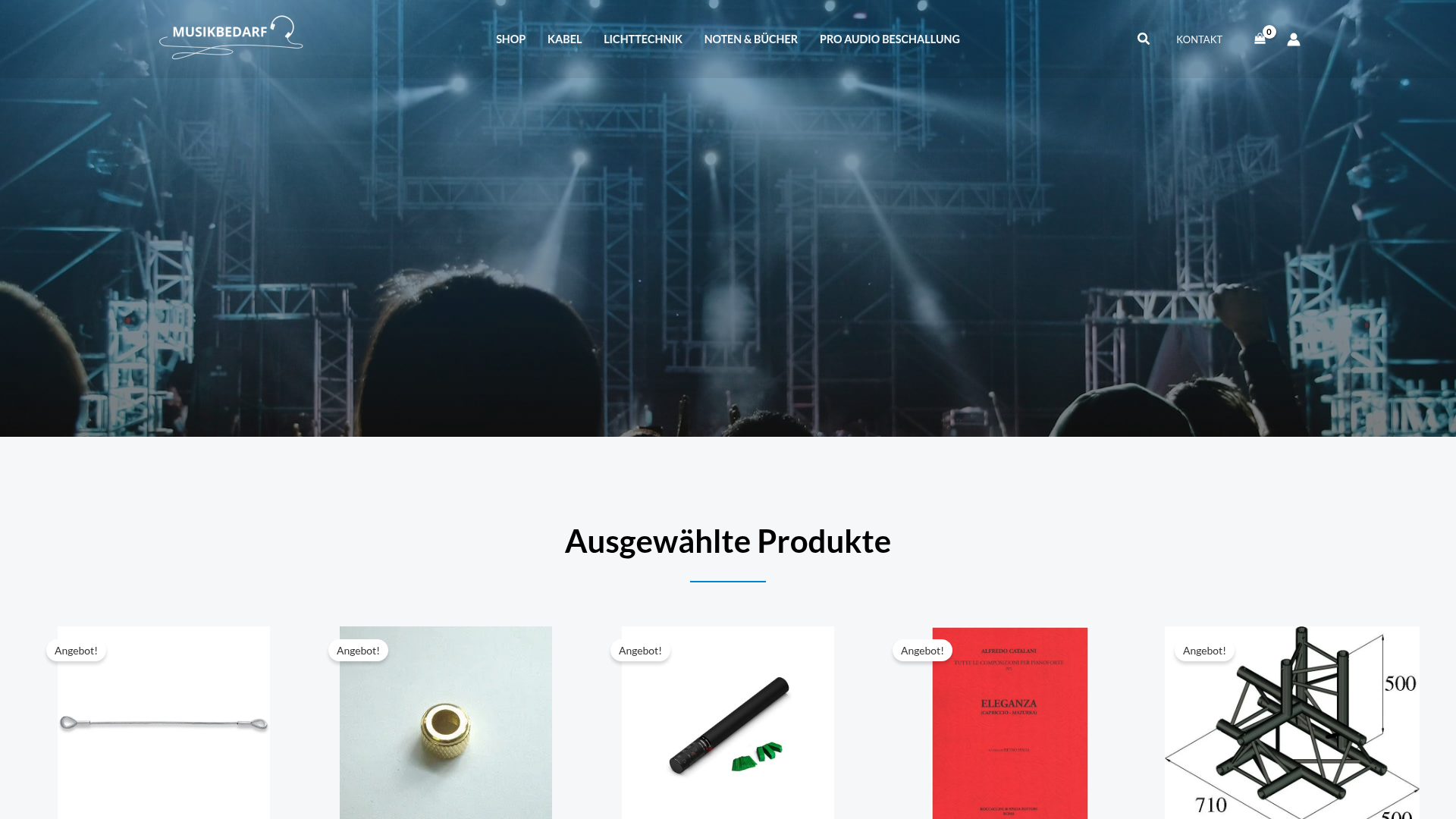 Screenshot van musikbedarf.com
