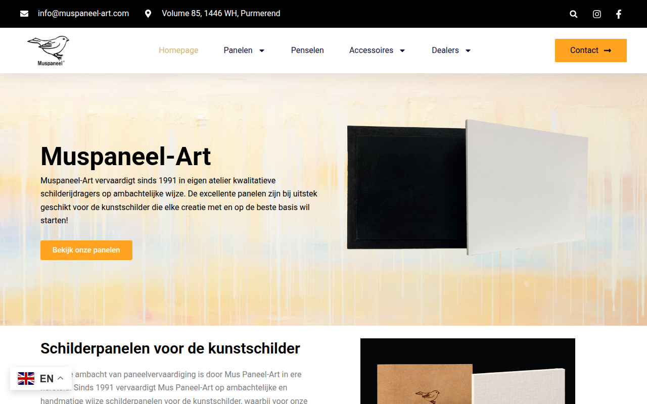 Screenshot van muspaneel-art.com