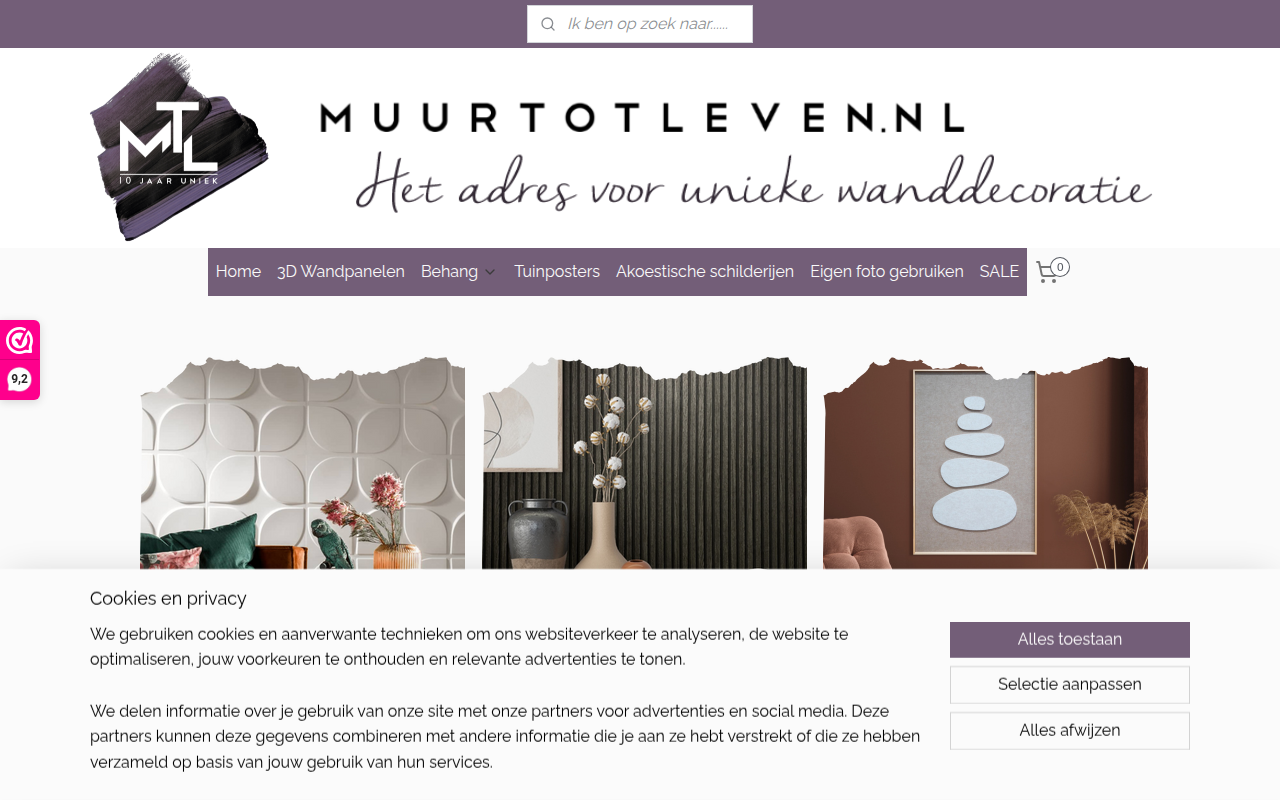 Screenshot van muurtotleven.nl