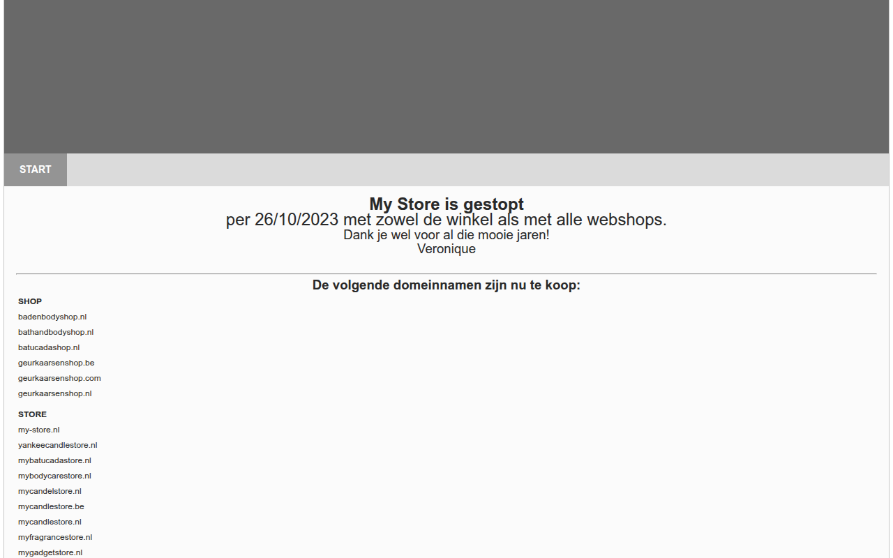 Screenshot van my-store.nl