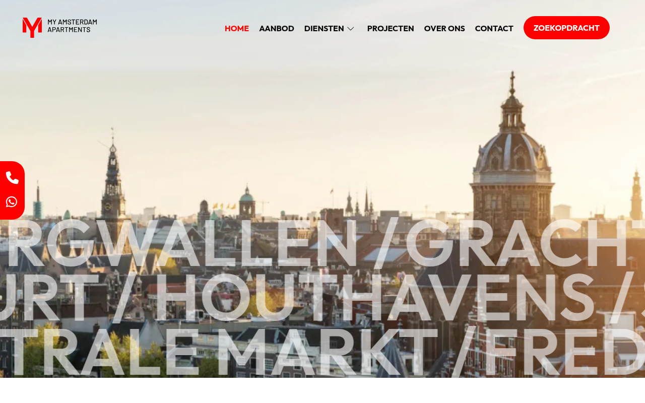 Screenshot van myamsterdamapartments.com