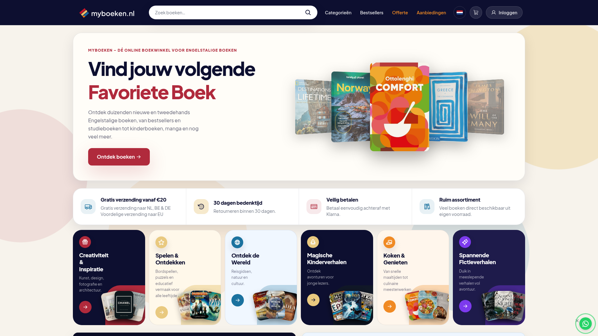 Screenshot van myboeken.nl