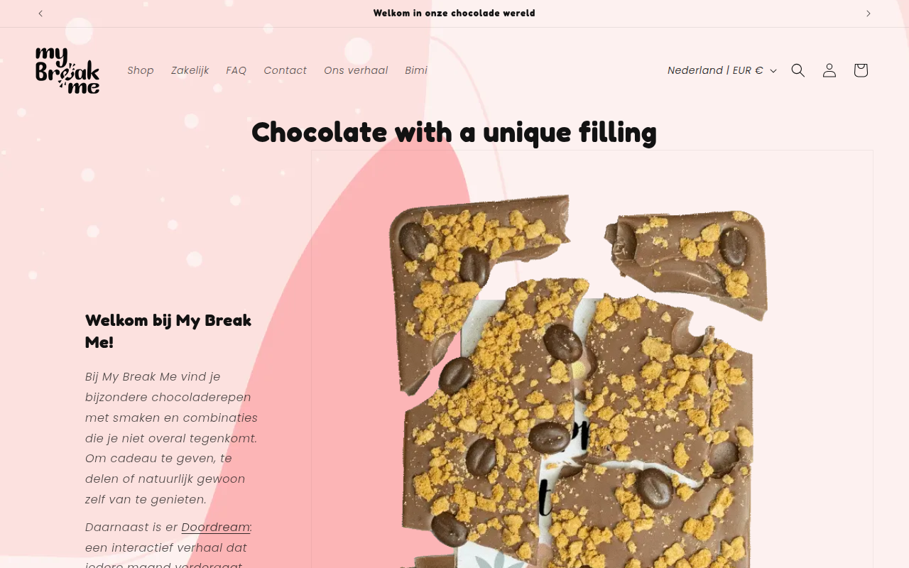 Screenshot van mybreakme.com