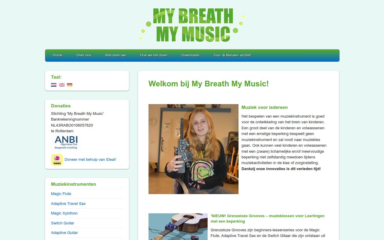 Screenshot van mybreathmymusic.com