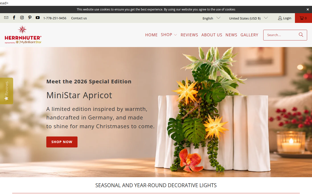 Screenshot van mybrilliantstar.com