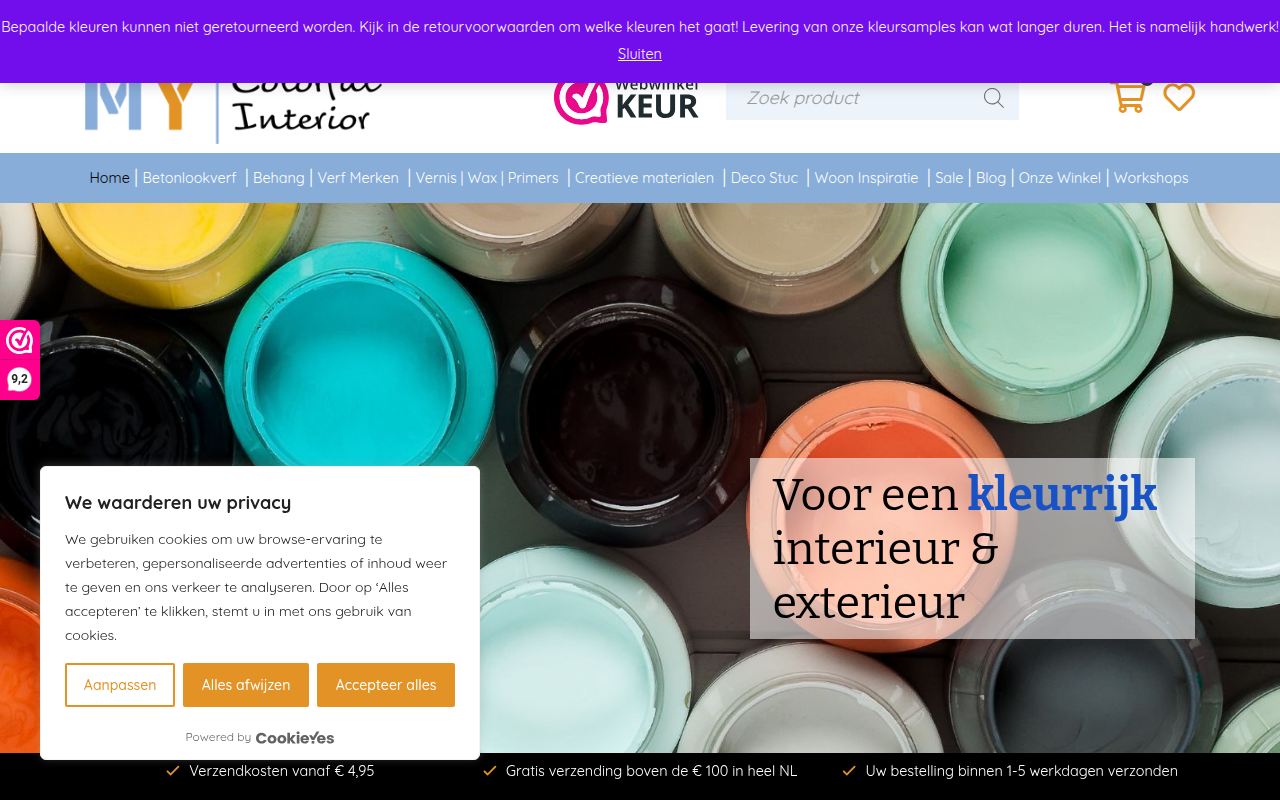 Screenshot van mycolorfulinterior.nl