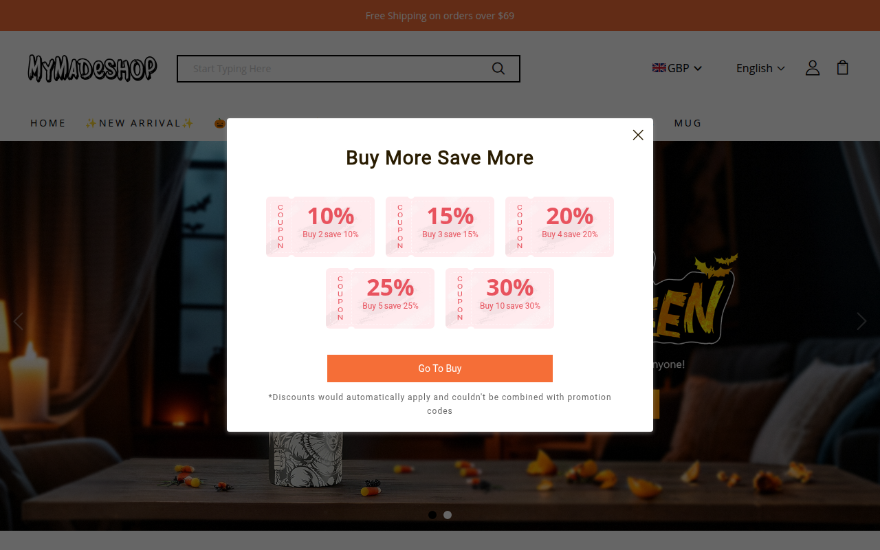 Screenshot van mymadeshop.com