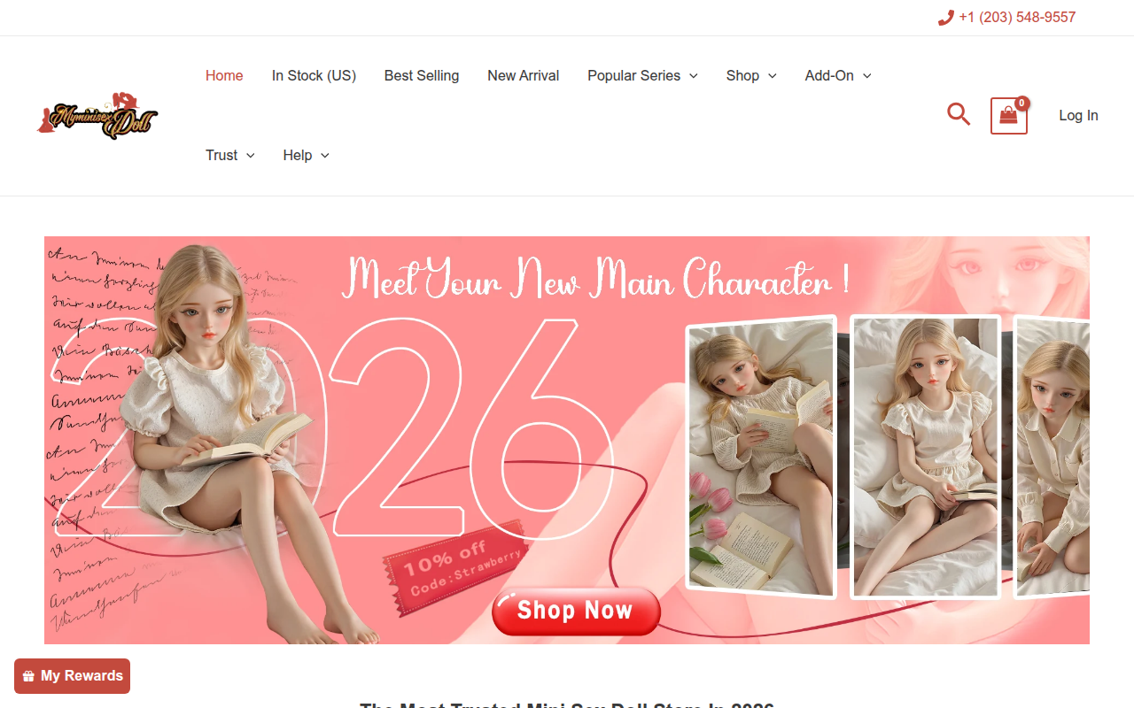 Screenshot van myminisexdoll.com