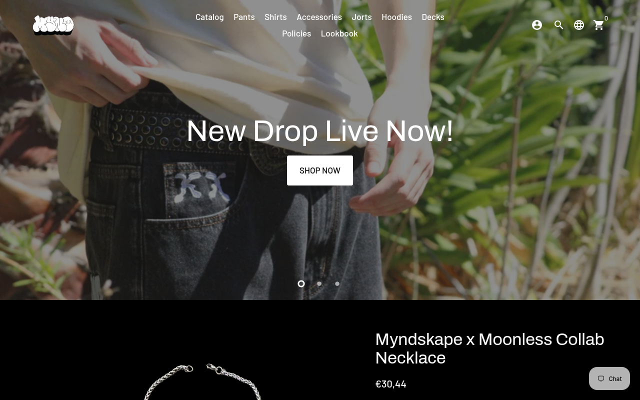 Screenshot van myndskape.com