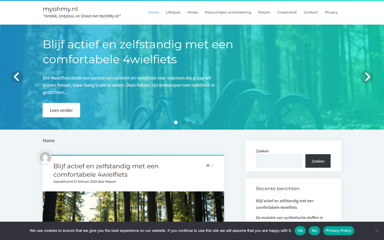 Screenshot van myohmy.nl