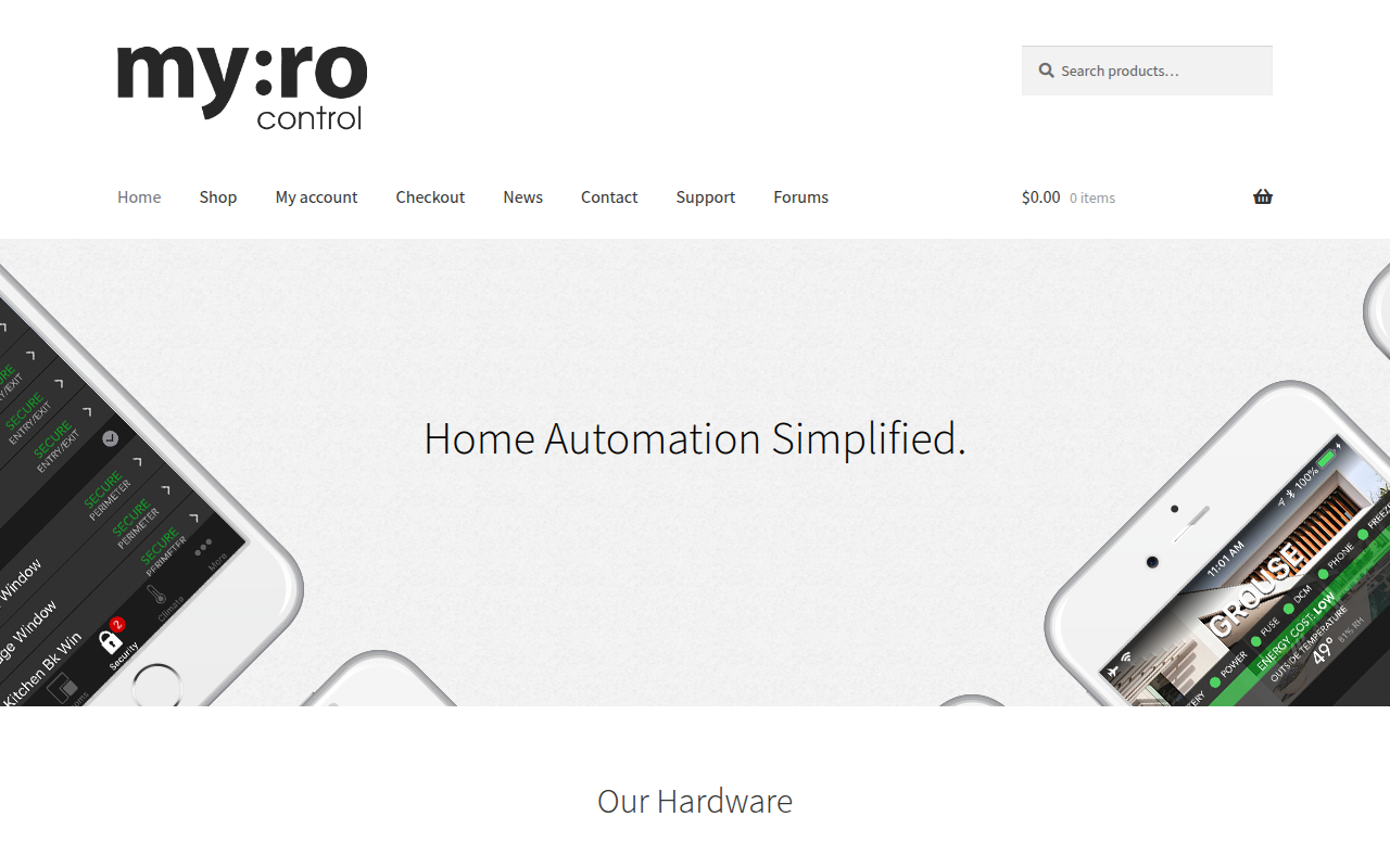 Screenshot van myrocontrol.com