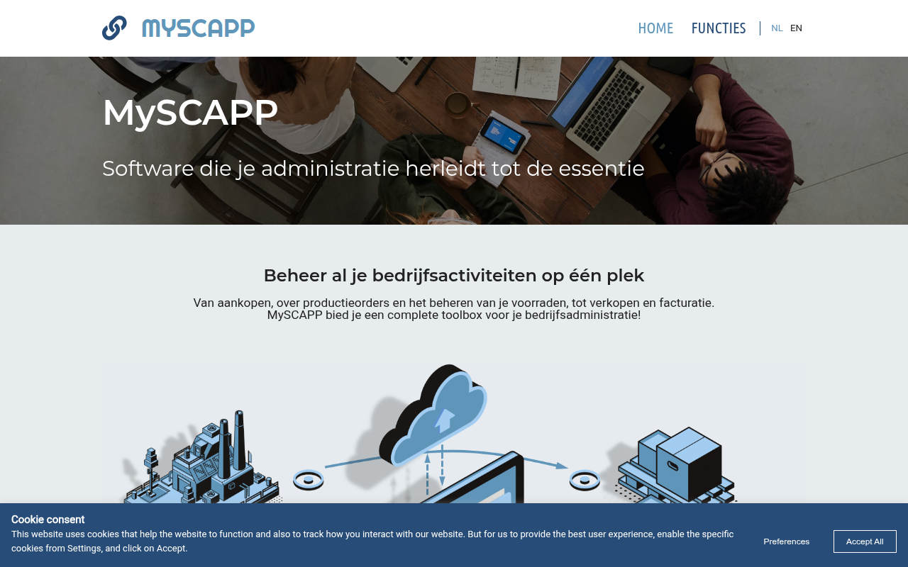 Screenshot van myscapp.com
